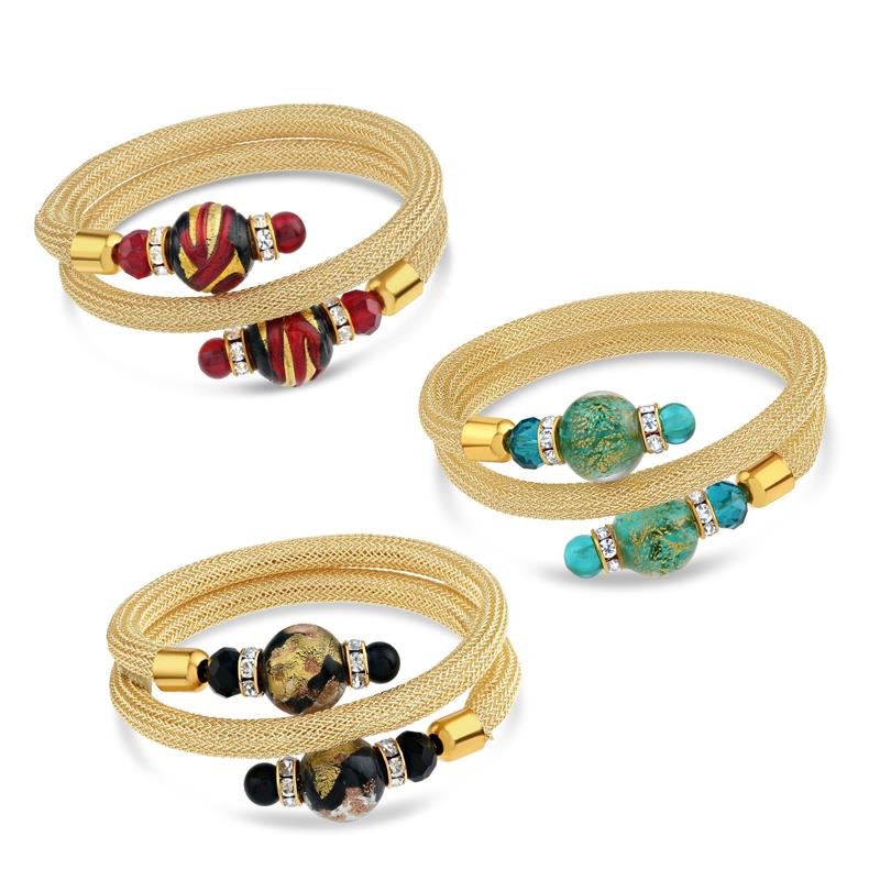 Wrap Around Murano Bracelets (Set of 3)